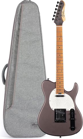 Grote Solid Electric Guitar GR Standard T Matte Finish Poplar Body Roasted Maple Neck with Gigbag (Pewter) in Saudi Arabia