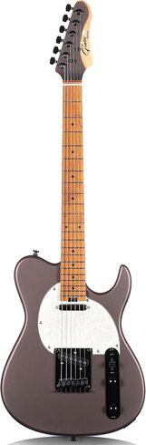 Grote Solid Electric Guitar GR Standard T Matte Finish Poplar Body Roasted Maple Neck with Gigbag (Pewter) in Saudi Arabia