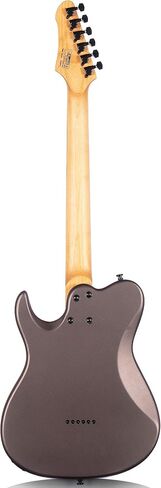 Grote Solid Electric Guitar GR Standard T Matte Finish Poplar Body Roasted Maple Neck with Gigbag (Pewter) in Saudi Arabia