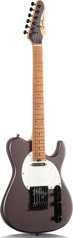 Grote Solid Electric Guitar GR Standard T Matte Finish Poplar Body Roasted Maple Neck with Gigbag (Pewter) in Saudi Arabia