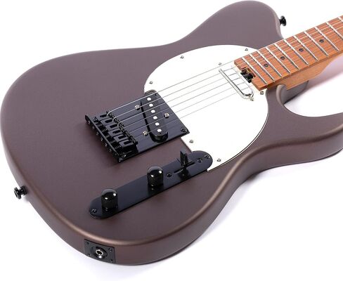Grote Solid Electric Guitar GR Standard T Matte Finish Poplar Body Roasted Maple Neck with Gigbag (Pewter) in Saudi Arabia