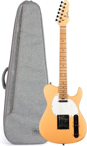 Grote Solid Electric Guitar GR Standard T Matte Finish Poplar Body Roasted Maple Neck with Gigbag (Pewter) in Saudi Arabia
