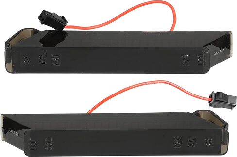 LED مرآة جانبية بدوره إشارة ضوء التخليص مصباح باب الرؤية الخلفية الجناح مرآة الوامض لفورد F150 2004-2006 الأصفر والأبيض LED عدسة سوداء 1 زوج in Saudi Arabia