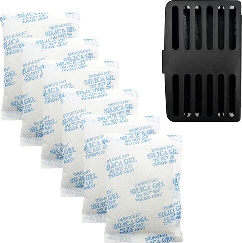 حقيبة تجفيف طعام الحيوانات الأليفة من xcivi مكونة من 6 عبوات، متوافقة مع حاوية تخزين طعام الحيوانات الأليفة IRIS للقطط والكلاب، تحافظ على طعام الحيوانات الأليفة جافًا وطازجًا (6 مجففات + حجرة واحدة) in Kuwait