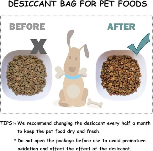 حقيبة تجفيف طعام الحيوانات الأليفة من xcivi مكونة من 6 عبوات، متوافقة مع حاوية تخزين طعام الحيوانات الأليفة IRIS للقطط والكلاب، تحافظ على طعام الحيوانات الأليفة جافًا وطازجًا (6 مجففات + حجرة واحدة) in Kuwait
