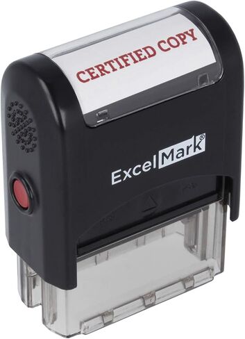 Certified Copy Self Inking Rubber Stamp - Red Ink (ExcelMark A1539) in Saudi Arabia