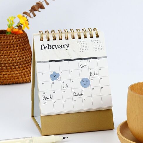 تقويم مكتب صغير، من يونيو 2023 إلى ديسمبر 2024، تقويم مكتبي قابل للطي، تقويم مكتبي صغير للمكتب المنزلي والمدرسة (عبوتان) in Kuwait