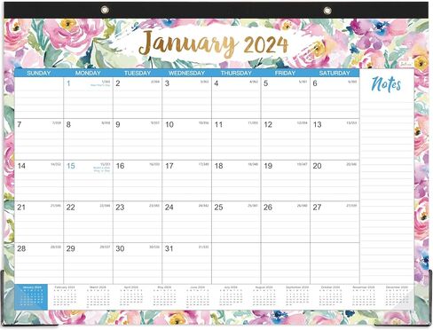 تقويم مكتب 2024 - يناير 2024 - ديسمبر 2024، تقويم مكتبي شهري كبير لمدة 12 شهرًا، 22 بوصة × 17 بوصة، وسادة مكتب، كتل كبيرة مسطرة، قائمة المهام والملاحظات، أفضل تقويم مكتب/جدار للتخطيط والتنظيم in Saudi Arabia