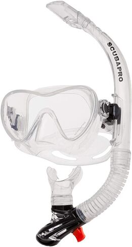 Scubapro Trinidad Single Tempered Glass Lens Frameless Scuba Snorkeling Mask Snorkel Set in Saudi Arabia
