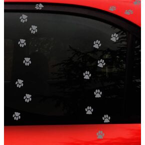 Cat Paw Print Vinyl Sticker - Grey - 18 Count - Size of Cat Footprint - Indoor/Outdoor in Saudi Arabia