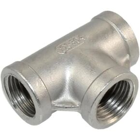 SS304 الفولاذ المقاوم للصدأ أنثى الخيوط 3 طريقة المحملة T وصلة أنابيب 1/8 "1/4" 3/8 "1/2" 3/4 "1" 1-1/4 "1-1/2" 2 "BSPT الخيوط (DN50) in Kuwait