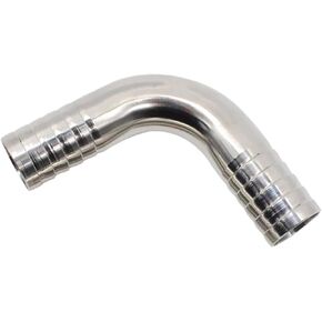 12.7 14 16 19 25 32 38mm Hose Barb 304 Stainless Steel 90 Degree Elbow Bend Hosetail Pipe Fitting Connector Water Gas Oil(14mm) in Kuwait