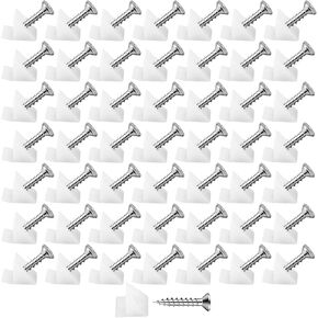 50 Pcs Drawer Wedges with Screws Drawer Repair Kit Code Bracket Fastener Plastic Furniture Bottom Sagging Repair Fixing Mending Wedges Drawers Bottom Reinforcement in Kuwait