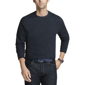 Van Heusen Men's Essential Long Sleeve Sweater Fleece Crewneck Pullover in Saudi Arabia