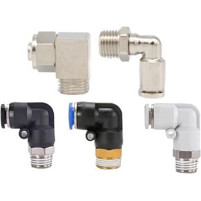 External Thread Right Angle Bend PL Quick Joint PL8-02PL10-02 Pneumatic Insert Components 1Pcs(PL14-03(allcopper)) in Saudi Arabia