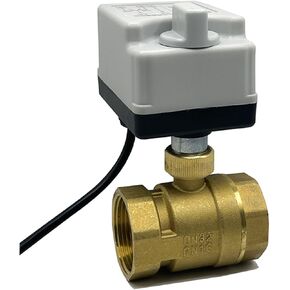 1-1/4" Two Way Motorized Ball Valve with Manual Switch 220V 12V 24V Brass Ball Valve 3-Wire 2 Point Control(12VDC) in Saudi Arabia