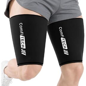 ComfiTECH Thigh Ice Pack Wrap for Injuries Reusable, Hamstring Compression Sleeve for Runners, Cooling Quad Braces for Post-Workout Muscle Recovery, Adductor Comfort, Large, 2 Packs in Saudi Arabia