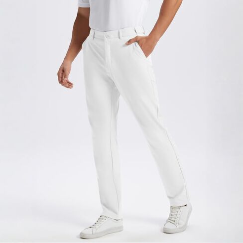 Mens Business Pants Lightweight Quick Dry with Anti-Slip Back Waist Strip 34" Inseam Stretch Golf Pants with 4 Pockets in Saudi Arabia