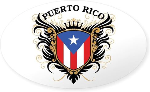 CafePress Puerto Rico Oval Bumper Sticker Car Decal in Saudi Arabia