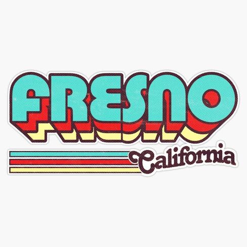 Fresno, Ca | City Stripes Vinyl Waterproof Sticker Decal Car Laptop Wall Window Bumper Sticker 5" in Saudi Arabia