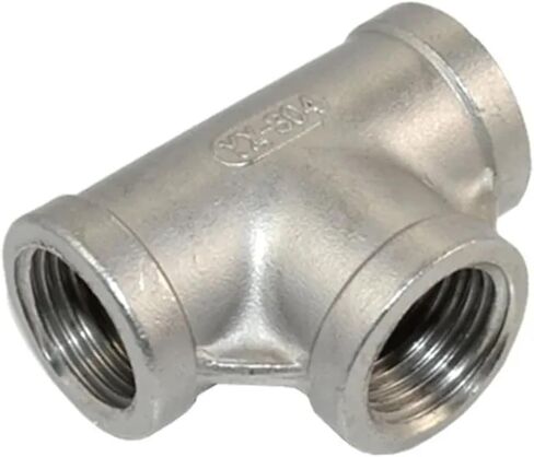 SS304 الفولاذ المقاوم للصدأ أنثى الخيوط 3 طريقة المحملة T وصلة أنابيب 1/8 "1/4" 3/8 "1/2" 3/4 "1" 1-1/4 "1-1/2" 2 "BSPT الخيوط (DN50) in Kuwait