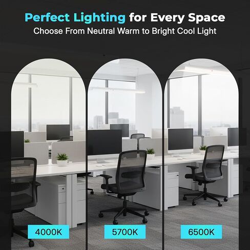حلول الإضاءة LED 4FT الخطية وتركيبات الدرج، مصابيح الطوارئ LED مع بطارية احتياطية 90 دقيقة، 4CCT 3500K 6500K، Power Select 30W 40W، DLC، وحدة إضاءة البطارية الأمريكية in Kuwait