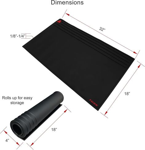 Tusk Workbench Mat 18" x 32" – Durable Black Vinyl Surface – Protective, Non-Slip, Easy-to-Clean Mat for Garage, Shop, Bench & Powersports Maintenance in Saudi Arabia