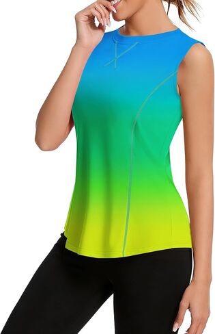 Avoogue Womens Tank Tops Sleeveless Workout Tank Tops Quick Dry UPF 50+ Sun Athletic Shirts Running Gym Yoga Baseball Clothes in Saudi Arabia