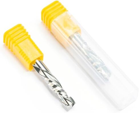 2pcs Spiral Router Bits CNC End Mill 3.175/4/5/6/8/10mm Shank UP & Down Cut Two Flutes Compression Bit Woodworking Carbide Milling Tool for Engraving Grooving(6X32mm) in Saudi Arabia