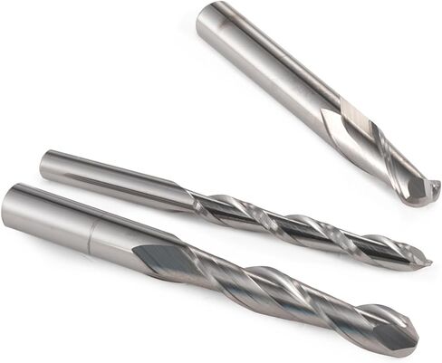 10pcs Carbide Ball Nose End Mill 3.175mm-6mm Shank Spiral CNC Router Bit 2 Flutes Tungsten Milling Cutter Wood Carving Engraving Tools(4.0x25x45L) in Saudi Arabia