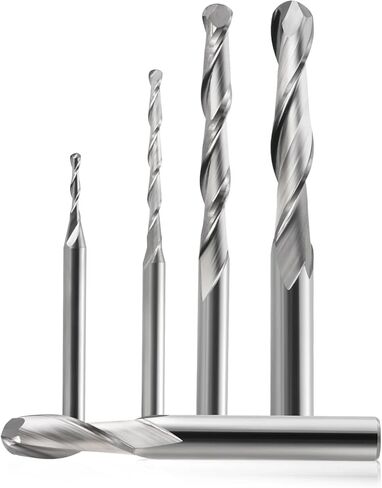 10pcs Carbide Ball Nose End Mill 3.175mm-6mm Shank Spiral CNC Router Bit 2 Flutes Tungsten Milling Cutter Wood Carving Engraving Tools(4.0x25x45L) in Saudi Arabia