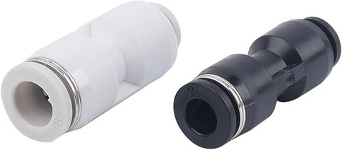 Black Pneumatic Air Pipe Joint Middle Diameter Reducing PU4/6/8/10/12/16 PG6-4/8-6/10-8 1Pcs(PU14(black)) in Saudi Arabia
