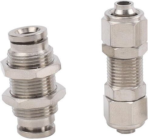 Pneumatic Thread Quick Joint PM Partition Straight-through Plugs Pipe PM4/6/8/10/12/16mm 1Pcs(PM-4(allcopper)) in Saudi Arabia