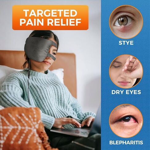 وسادة تسخين ضغط العين من sticro Stye لعلاج دمل العين، قناع العين الحراري الرطب لتخفيف التهاب الجفن، 3 إعدادات لدرجة الحرارة و5 إعدادات مؤقت لكل من العينين اليسرى واليمنى in Saudi Arabia