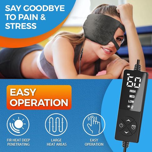 وسادة تسخين ضغط العين من sticro Stye لعلاج دمل العين، قناع العين الحراري الرطب لتخفيف التهاب الجفن، 3 إعدادات لدرجة الحرارة و5 إعدادات مؤقت لكل من العينين اليسرى واليمنى in Saudi Arabia