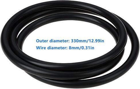 حلقة إغلاق كبيرة من مطاط النتريل O-Rings 330 مم OD 8 مم عرض متوافق مع Oase Filtoclear 3000 in Kuwait