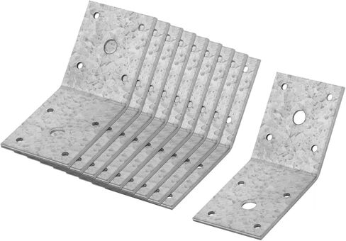 10 Pack 2-3/4" Flush Inside 45 Degree Angle Bracket, Galvanized Pergola Corner Bracket for Wood Post, Furniture in Saudi Arabia