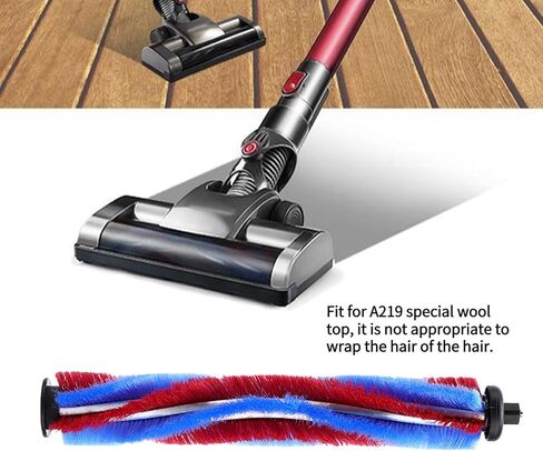 Vacuum Cleaner Roller Brush, Floor Soft Roller Brush, V Shape Top Brush Accessories for A219 Pro Cordless Vacuum Cleaner in Saudi Arabia