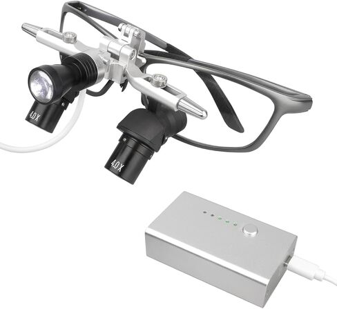 Ergo Loupes 48° Optical Corner Structure 4X Magnifying Glasses with 5W LED Spotlight in Saudi Arabia