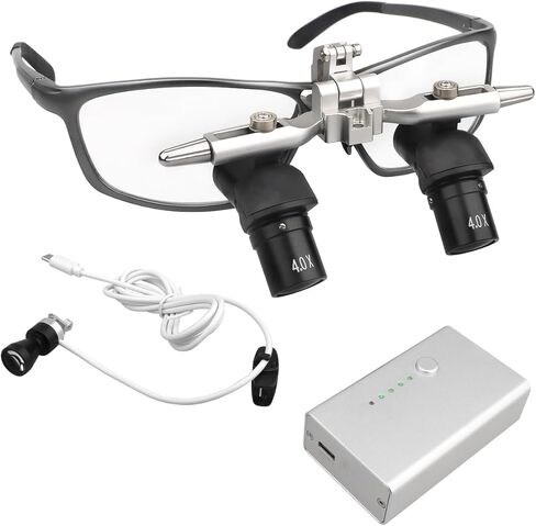 Ergo Loupes 48° Optical Corner Structure 4X Magnifying Glasses with 5W LED Spotlight in Saudi Arabia