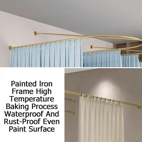 1pack Room Partition Curtain,U-Shaped Wall-Mounted Beauty Salon Privacy Curtain,Light-transmitting Protection Screen(Color3,100x230cm) in Saudi Arabia