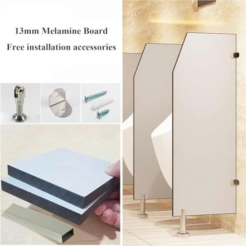 Stainless Steel Urinal Partition with Baffle Screen & Wall Divider - Privacy Solution for Public Toilets, Hotels, and Stations, Durable & Easy to Install in Saudi Arabia