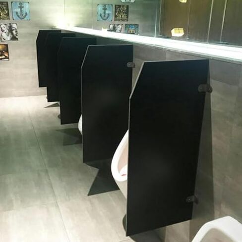 Stainless Steel Urinal Partition with Baffle Screen & Wall Divider - Privacy Solution for Public Toilets, Hotels, and Stations, Durable & Easy to Install in Saudi Arabia