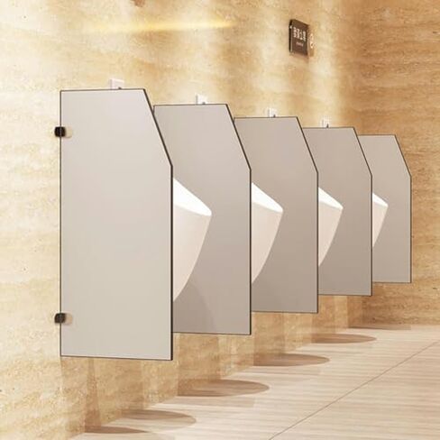 Stainless Steel Urinal Partition with Baffle Screen & Wall Divider - Privacy Solution for Public Toilets, Hotels, and Stations, Durable & Easy to Install in Saudi Arabia
