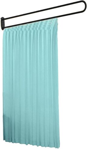 Room Partition Curtain,Light-transmitting Protection Screen,U-Shaped Wall-Mounted Beauty Salon Privacy Curtain(Color3,230cm) in Saudi Arabia