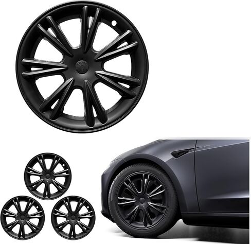 19 Inches Wheel Covers for Tesla Model Y 2024 2023 2022 2021, Hub Protection Accessory, Replacement for Model Y Rim Protector, ABS Hubcaps 4-Piece in Saudi Arabia