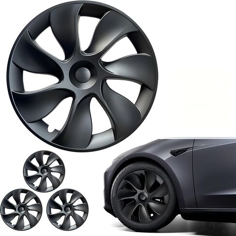19 Inches Wheel Covers for Tesla Model Y 2024 2023 2022 2021, Hub Protection Accessory, Replacement for Model Y Rim Protector, ABS Hubcaps 4-Piece in Saudi Arabia