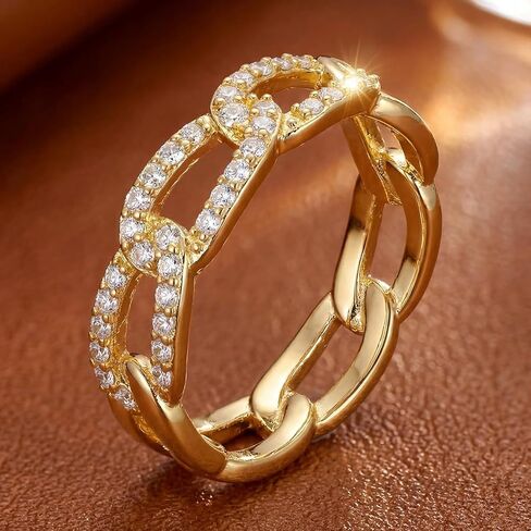 Ideal for Wedding or Everyday Micro-pave Buckle Rings Stylish Lady's Gift Women's Rings Wear Fine Christmas Gift in Saudi Arabia