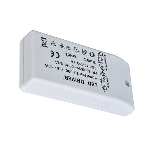 RiToEasysports 12V DC 1A LED Driver 12W مزود طاقة غامض/خيالي لشرائط LED وأضواء الخزانة 1 X للاستخدام التجاري للسائق، يعرض in Saudi Arabia