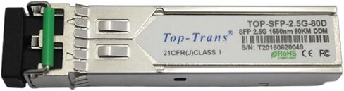 الوحدة الضوئية TOP-SFP-2.5G-80D: الوحدة الضوئية جيجابت 1.25 جيجابت 80 كم متوافقة تمامًا in Kuwait